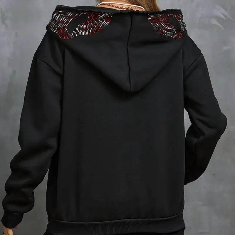 Śliczna bluza Y2K "Teeth zip"